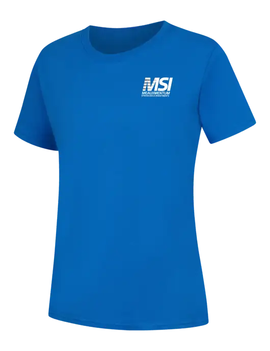 Womens Royal Blue Core Blend Tee w/Meauxmentum Logo