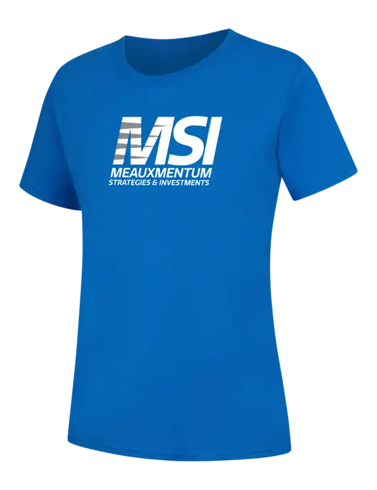 Womens Royal Blue Core Blend Tee w/Meauxmentum Logo