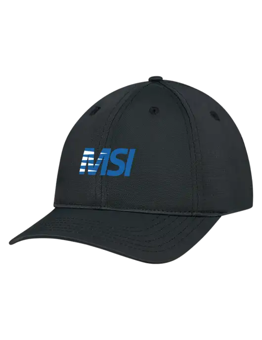 Black Nylon Twill Performance Cap w/MSI Icon logo