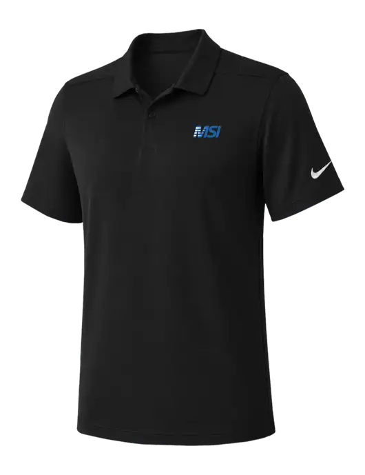 Nike Black Dry Essential Solid Polo w/MSI Icon logo