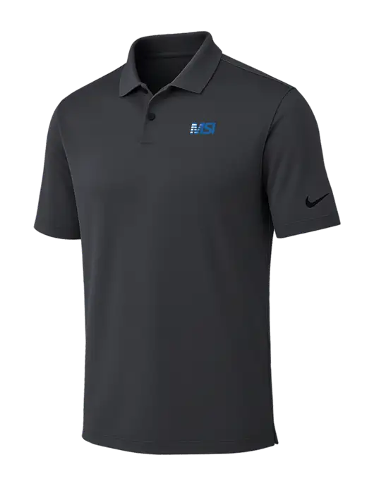 Nike Dark Grey Dri-FIT Vapor Polo w/MSI Icon logo