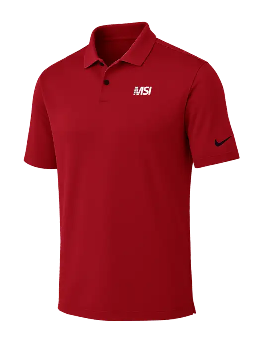 Nike Red Dri-FIT Vapor Polo w/MSI Icon logo
