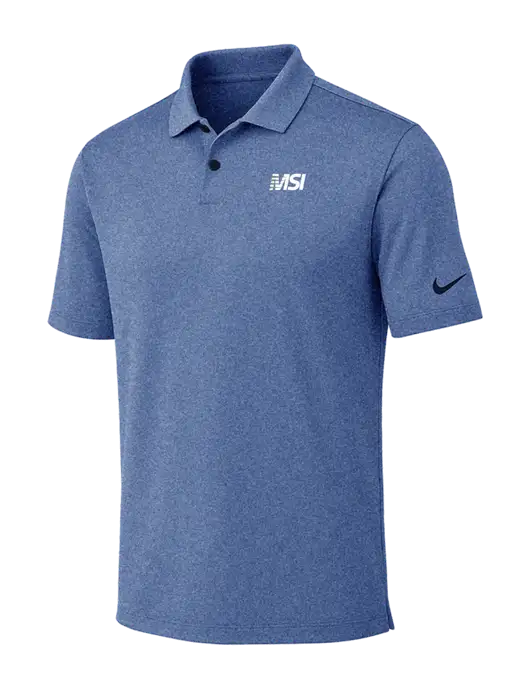 Nike Dark Royal Heather Dri-FIT Vapor Polo w/MSI Icon logo