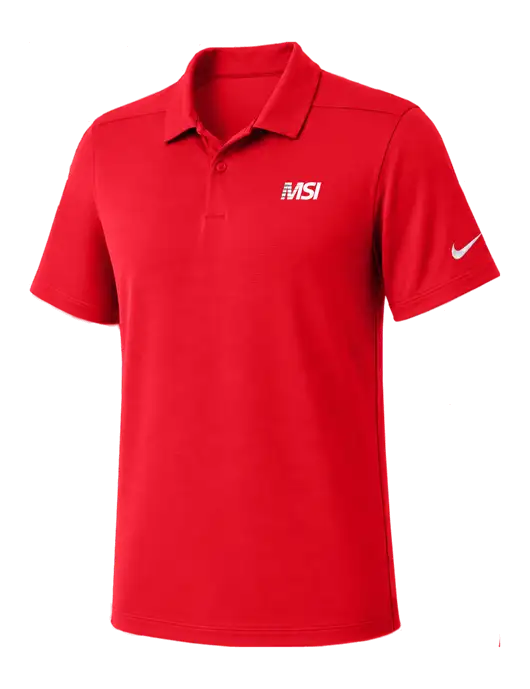 Nike Red Dry Essential Solid Polo w/MSI Icon logo