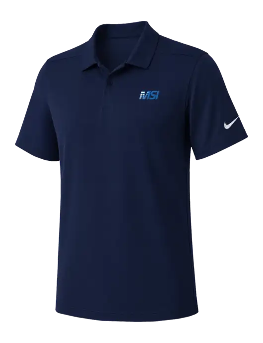 Nike Navy Dry Essential Solid Polo w/MSI Icon logo