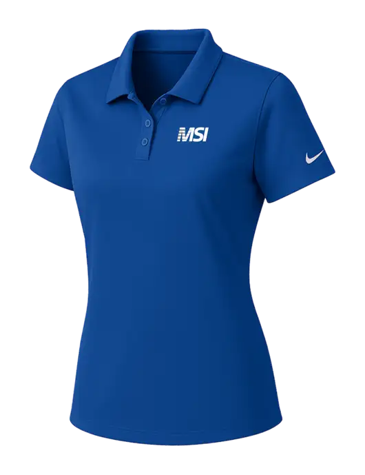 Nike Womens Dark Royal Dry Essential Solid Polo w/MSI Icon logo