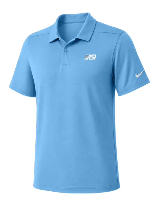 Nike Light Blue Dry Essential Solid Polo w/MSI Icon logo