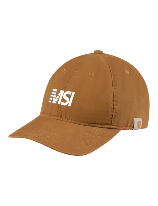 Carhartt Light Brown Cotton Canvas Cap w/MSI Icon logo