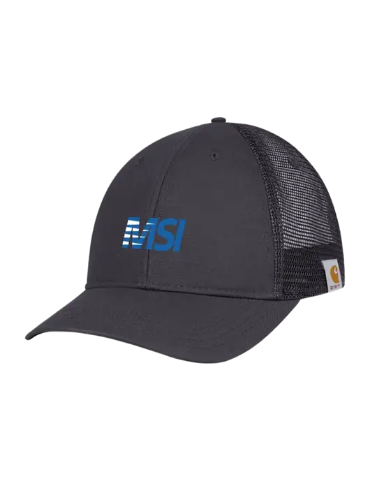 Carhartt Dark Grey Canvas Trucker Cap w/MSI Icon logo