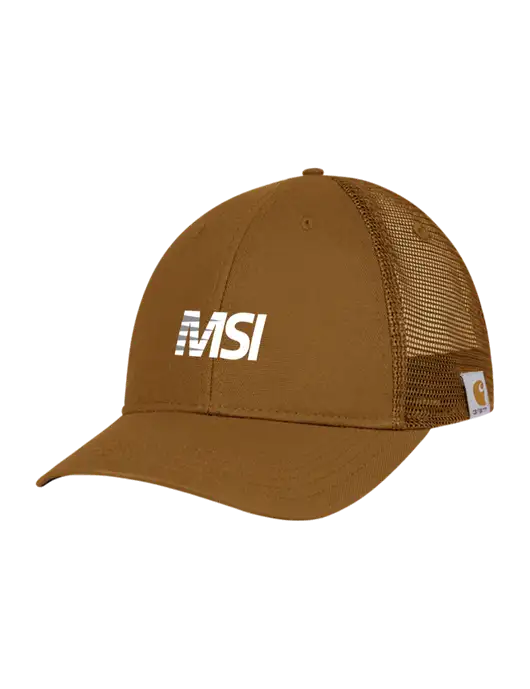 Carhartt Light Brown Canvas Trucker Cap w/MSI Icon logo
