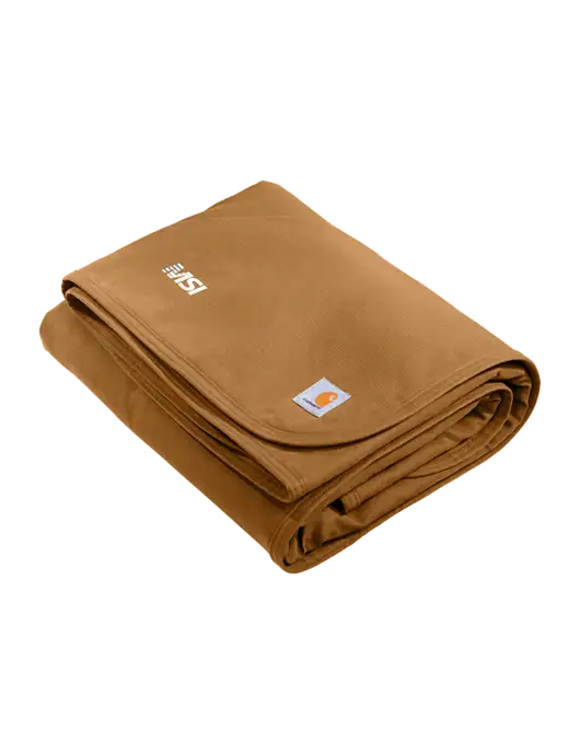Carhartt Light Brown Firm Duck Sherpa-Lined Blanket w/MSI Icon logo
