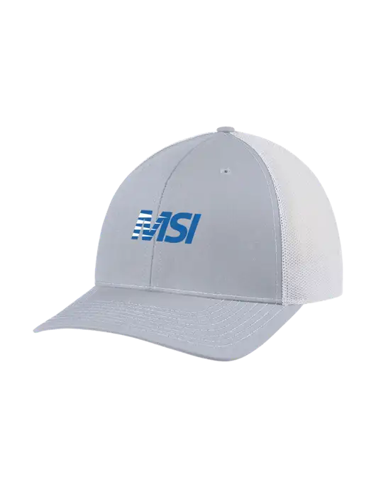 Richardson Adjustable Snapback Original 112 Trucker Cap Light Heather Grey w/White Mesh w/MSI Icon logo