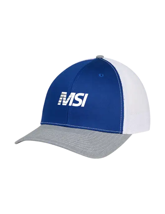 Richardson Adjustable Snapback Original 112 Trucker Cap Royal/HeatherGrey/White Mesh w/MSI Icon logo