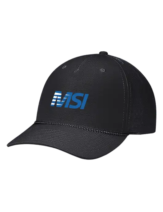 Richardson Laser Perf Performance Black/Black-Grey Rope Cap w/MSI Icon logo