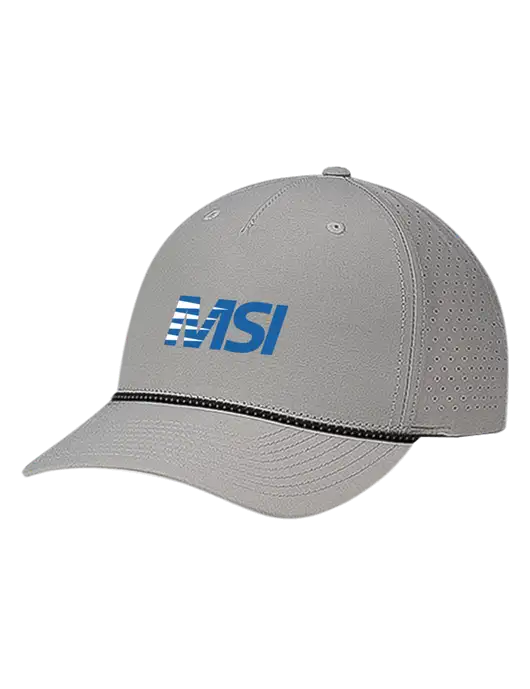 Richardson Laser Perf Performance Light Grey/Black-Grey Rope Cap w/MSI Icon logo