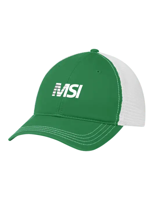Richardson 111 Garment Washed Trucker Cap Kelly w/White Mesh w/MSI Icon logo