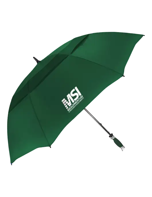 Dark Green Vented Typhoon Tamer Golf Umbrella w/Meauxmentum Logo