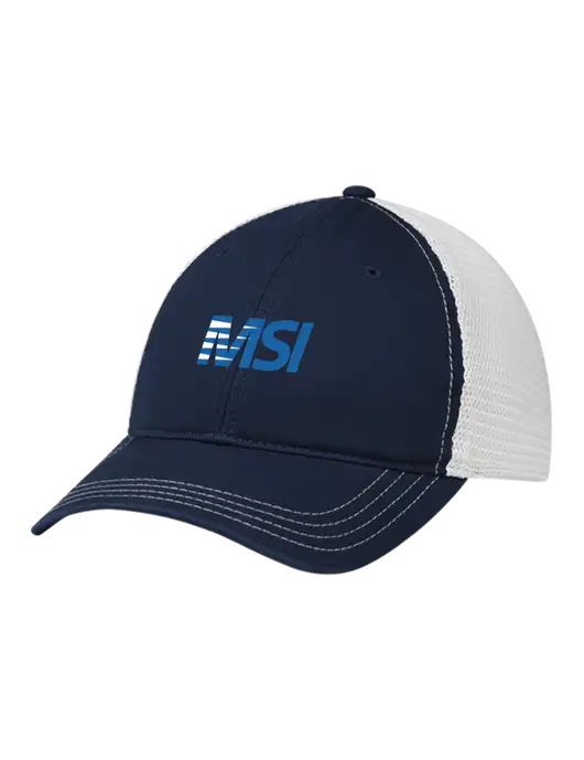 Richardson 111 Garment Washed Trucker Cap Navy w/White Mesh w/MSI Icon logo