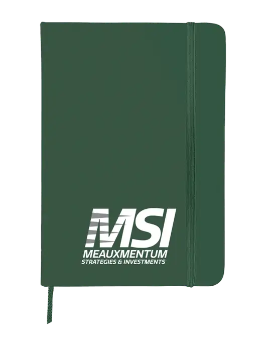 Dark Green Comfort Touch Bound Journal 5" X 7" w/Meauxmentum Logo