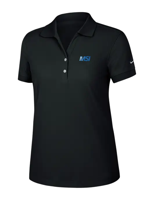 Nike Womens Dri-FIT Classic Black Polo w/MSI Icon logo