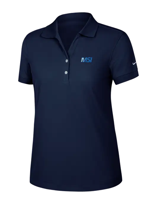 Nike Womens Dri-FIT Classic Dark Navy Polo w/MSI Icon logo