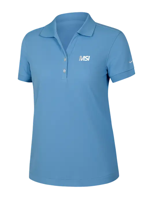 Nike Womens Dri-FIT Classic Light Blue Polo w/MSI Icon logo