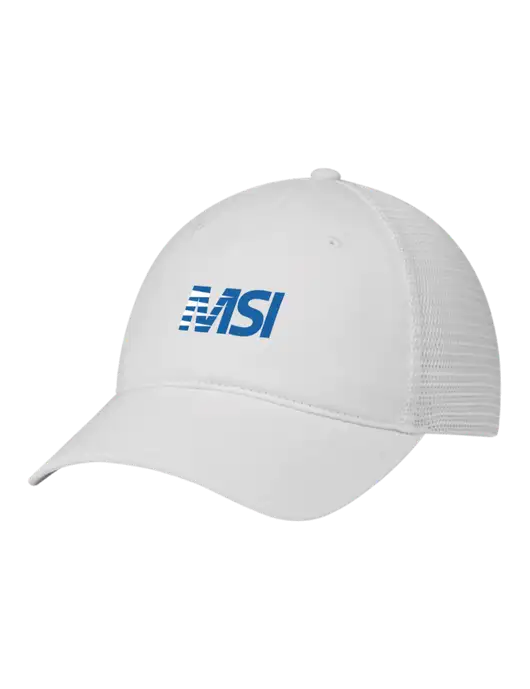 Richardson 111 Garment Washed Trucker Cap White w/White Mesh w/MSI Icon logo