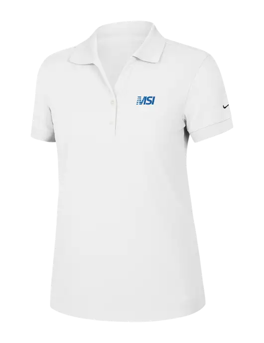 Nike Womens Dri-FIT Classic White Polo w/MSI Icon logo