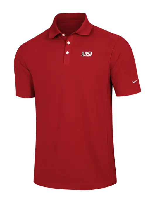 Nike Red Dri-FIT Classic Polo w/MSI Icon logo