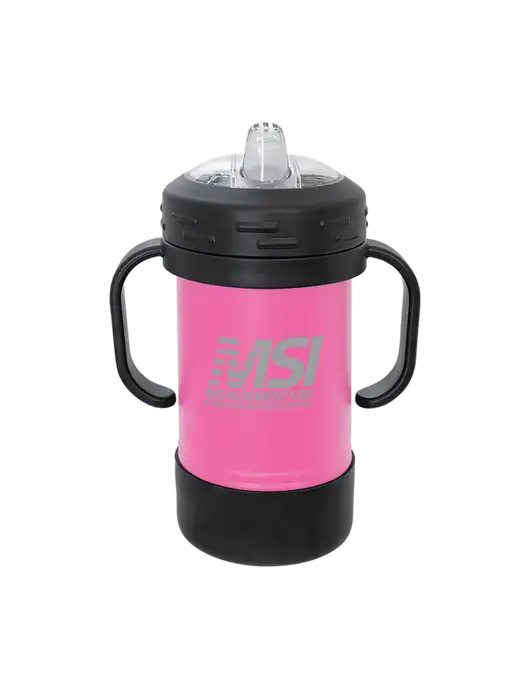 Polar Camel 10 oz Powder Coated Pink Sippy Cup w/Meauxmentum Logo