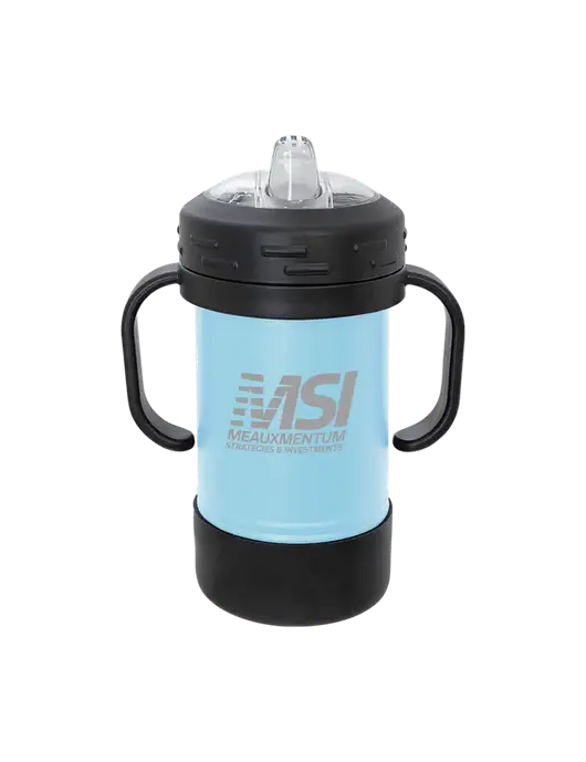 Polar Camel 10 oz Powder Coated Light Blue Sippy Cup w/Meauxmentum Logo