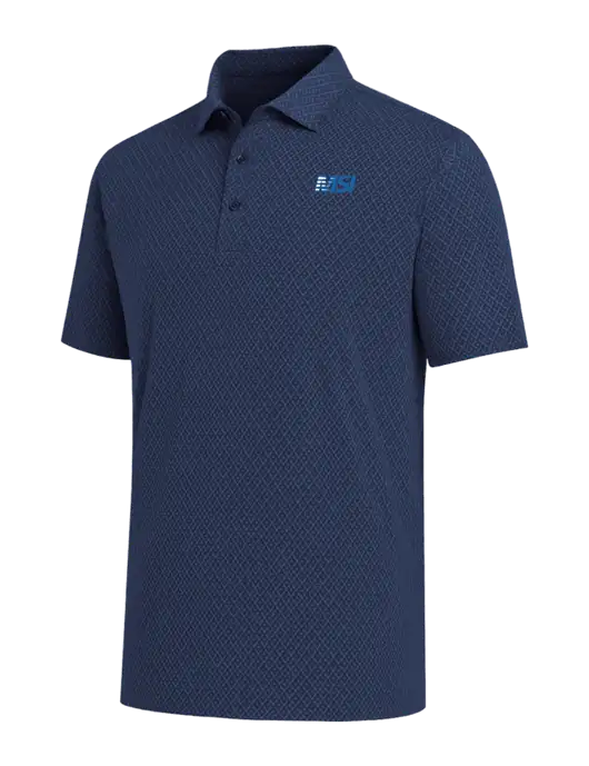 Callaway All-Over Stitched Dark Navy Chev Polo  w/MSI Icon logo
