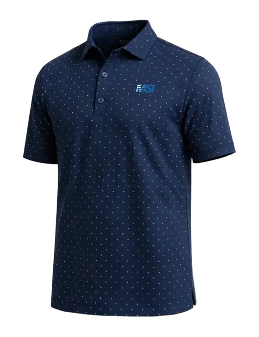 Callaway Micro Chev Dark Navy Print Polo w/MSI Icon logo