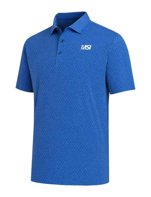 Callaway All-Over Stitched Royal Chev Polo  w/MSI Icon logo