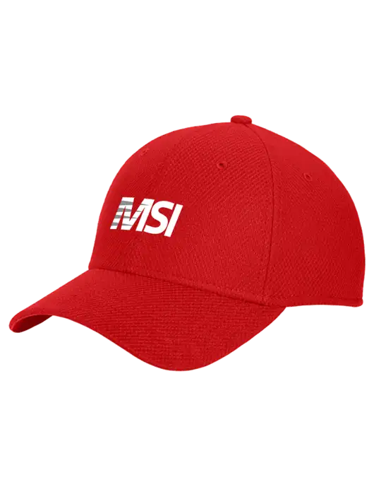 New Era Diamond Era Red Stretch Cap w/MSI Icon logo