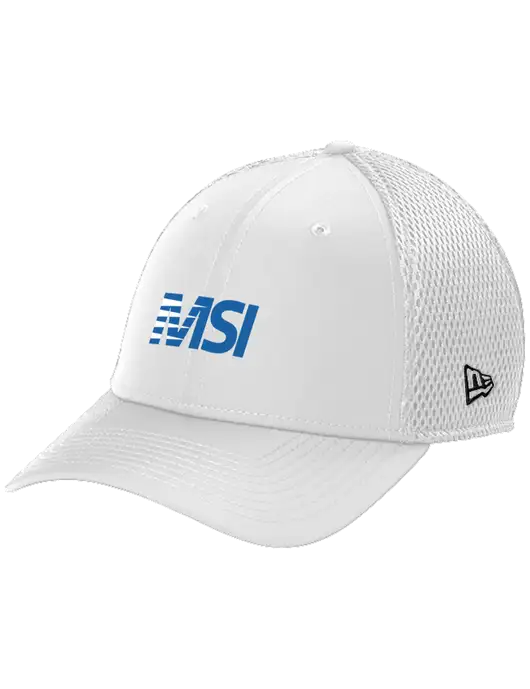 New Era 39THIRTY Performance Stretch White Mesh Cap w/MSI Icon logo