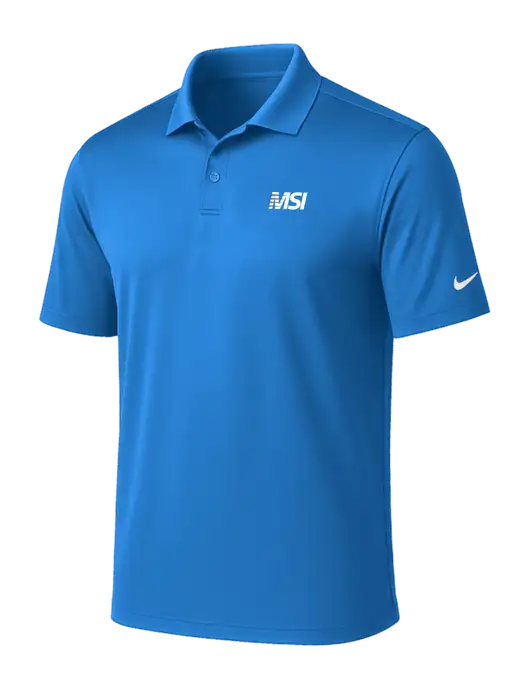 NIKE Light Royal Victory Solid Polo w/MSI Icon logo