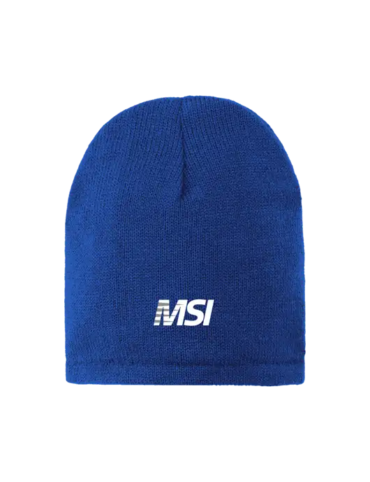 Dark Royal Fleece-Lined Beanie Cap w/MSI Icon logo
