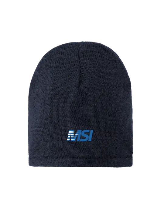 Dark Navy Fleece-Lined Beanie Cap w/MSI Icon logo