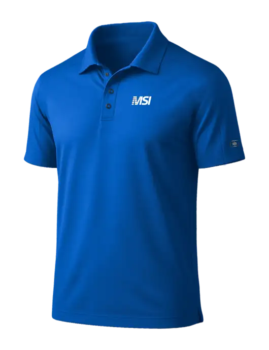 OGIO Linear Royal Blue Polo w/MSI Icon logo