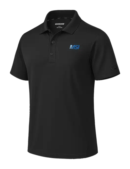 OGIO Envision Black Polo w/MSI Icon logo