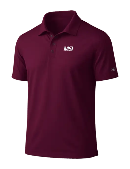 OGIO Linear Maroon Polo w/MSI Icon logo