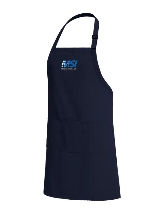 Easy Care Extra Long Bib Navy Apron with Stain Release w/Meauxmentum Logo