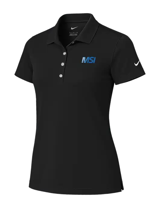 Nike Womens Black Tech Basic Dri-FIT Polo
 w/MSI Icon logo