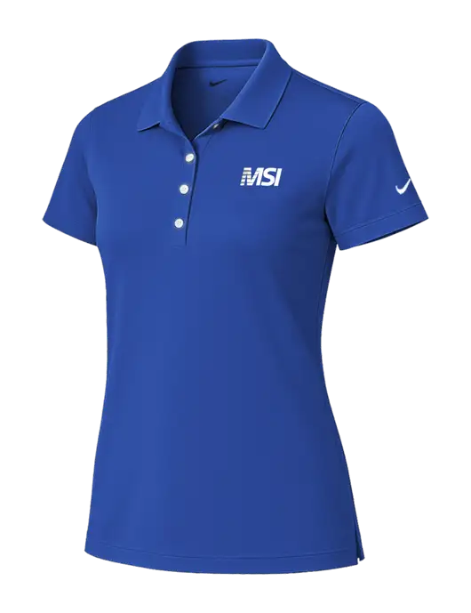 Nike Womens Royal Tech Basic Dri-FIT Polo
 w/MSI Icon logo