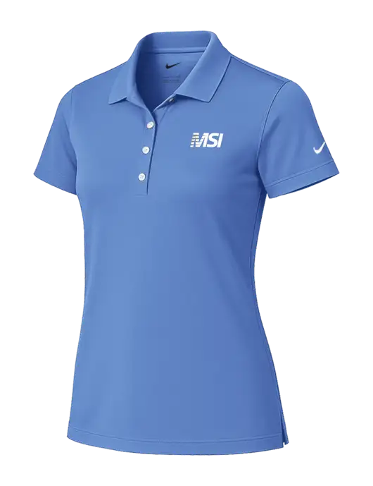 Nike Womens Light Blue Tech Basic Dri-FIT Polo
 w/MSI Icon logo