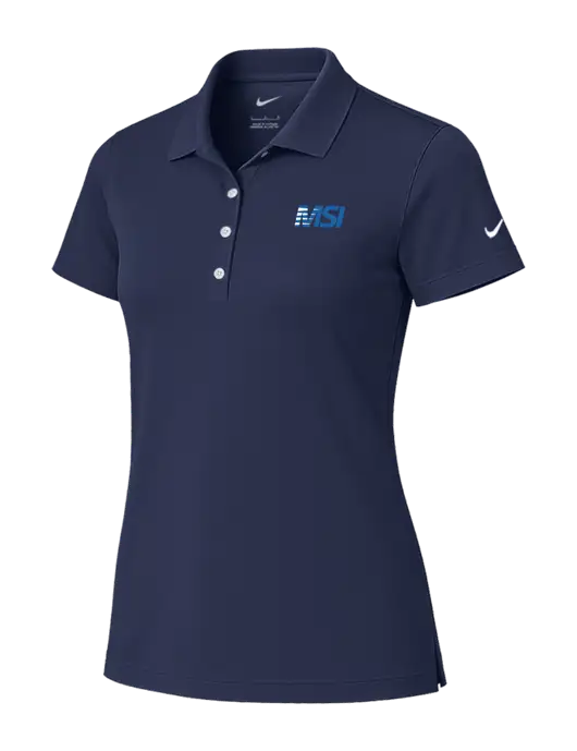 Nike Womens Dark Navy Tech Basic Dri-FIT Polo
 w/MSI Icon logo