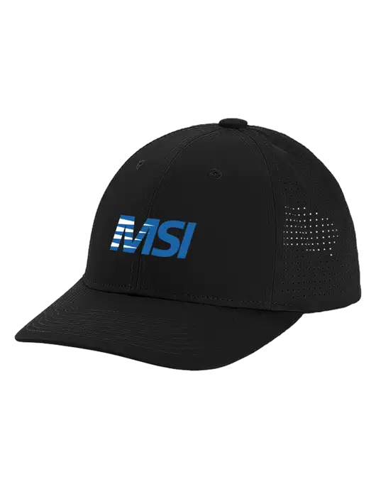 Pro-Cut Structured Snapback with Pinhole Mesh Black Cap w/MSI Icon logo