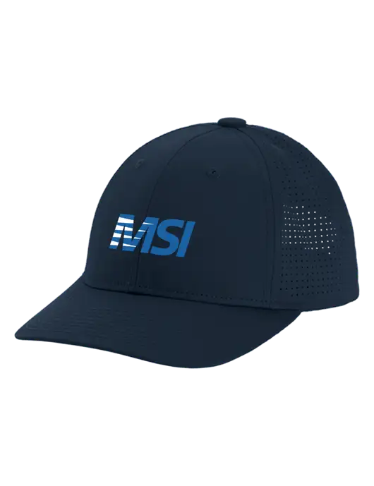 Pro-Cut Structured Snapback with Pinhole Mesh Dark Navy Cap w/MSI Icon logo