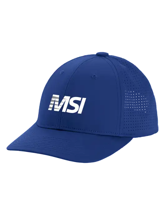 Pro-Cut Structured Snapback with Pinhole Mesh Dark Royal Cap w/MSI Icon logo